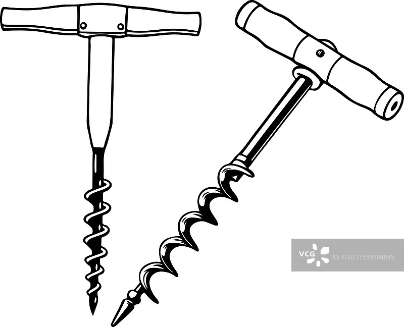 园艺用的乡村风格工具轮廓图图片素材