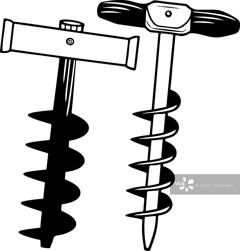 园艺用的乡村风格工具轮廓图图片素材