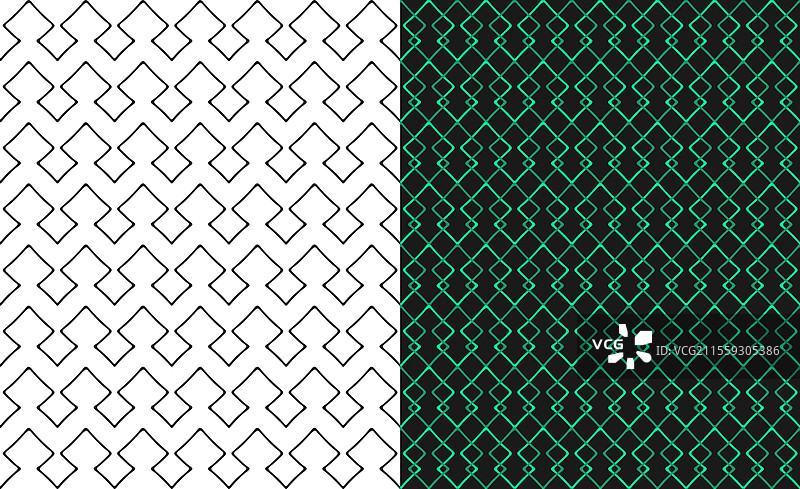 抽象几何之字形线条无缝图案图片素材