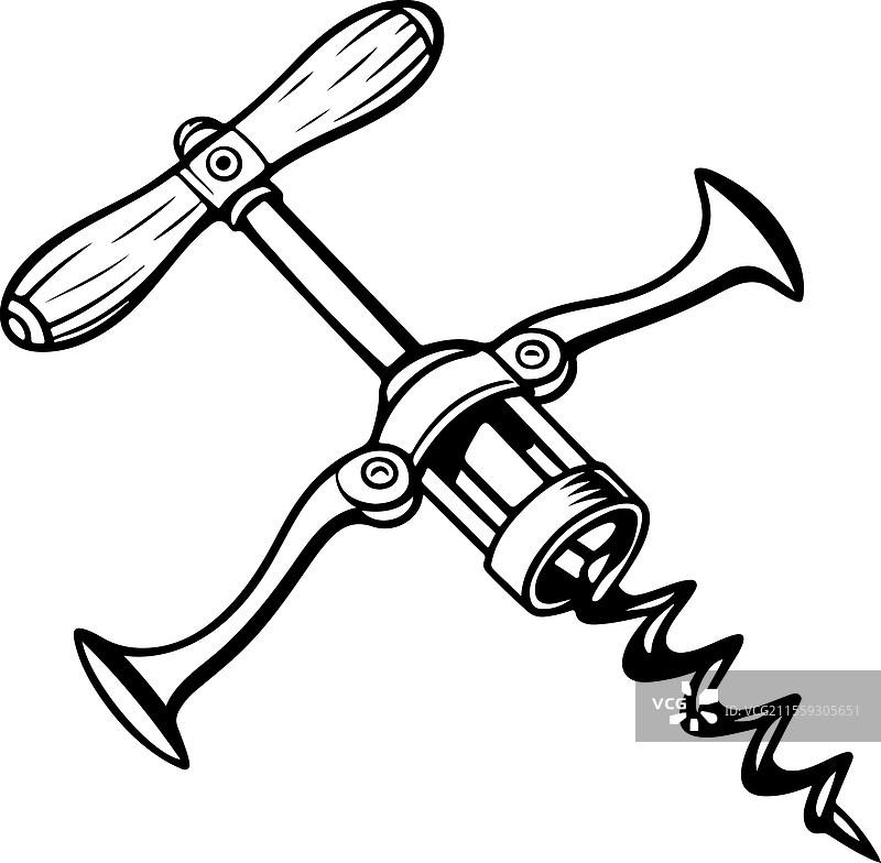 园艺用的乡村风格工具轮廓图图片素材