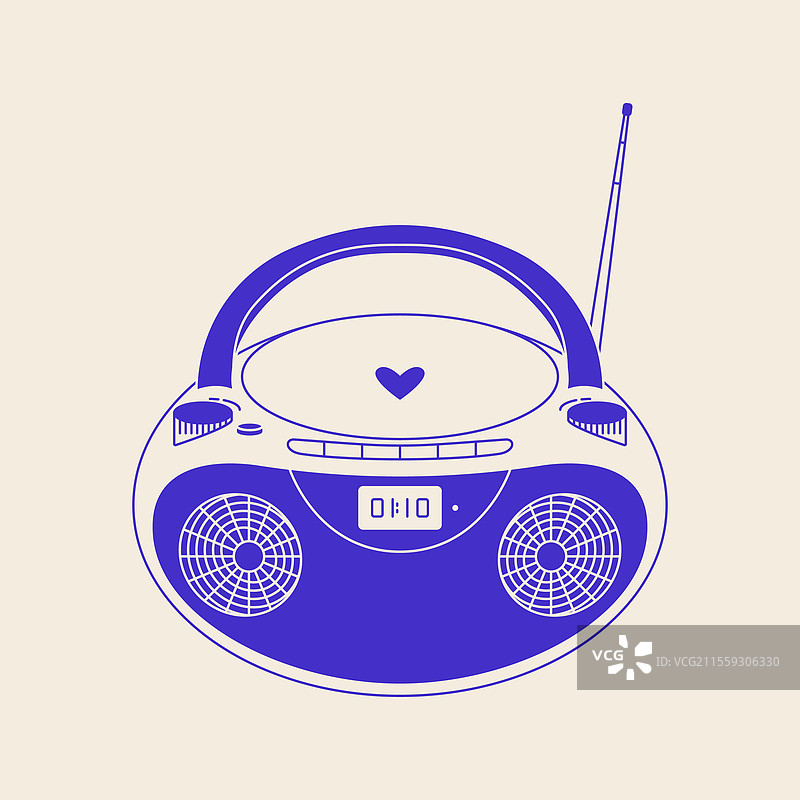 复古音响播放器老式卡带立体声图片素材