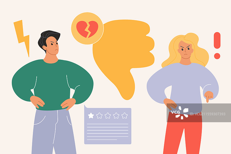 对糟糕客户体验的不满反馈图片素材