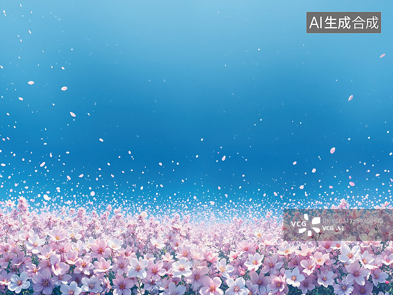 【AI数字艺术】樱花飞舞图片素材