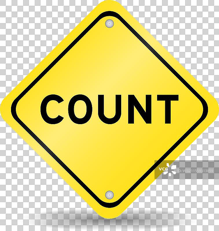 带有字数的黄色交通标志图片素材