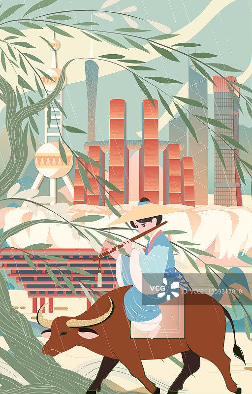 全国城市现代建筑二十四节气立春春分清明图片素材