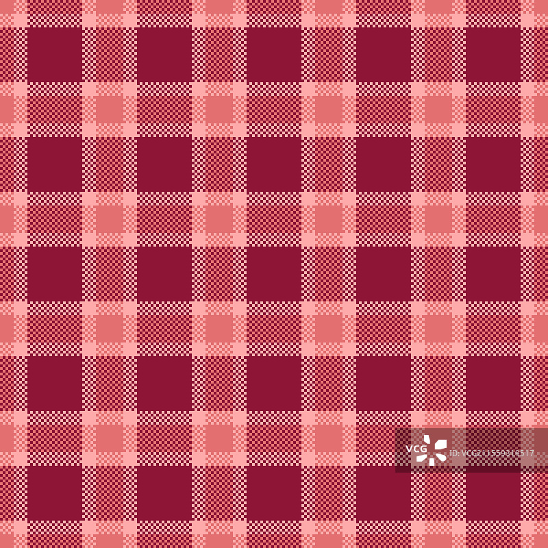 优雅的珊瑚色和酒红色格子图案，完美无瑕图片素材