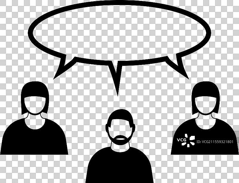 团队头脑风暴扁平图标图片素材