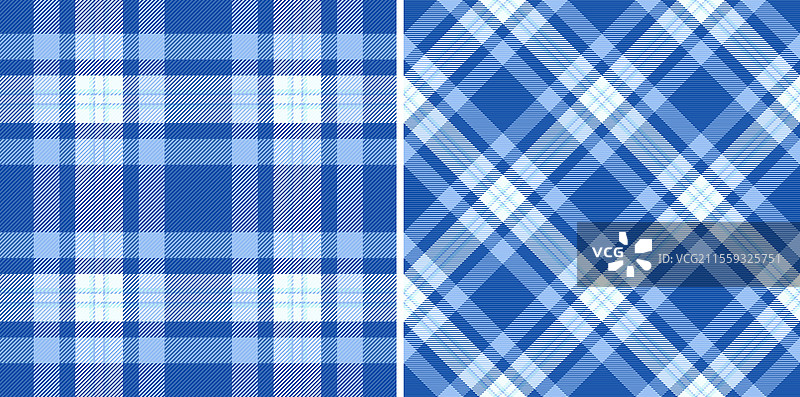 无缝格子布料纹理检查图片素材