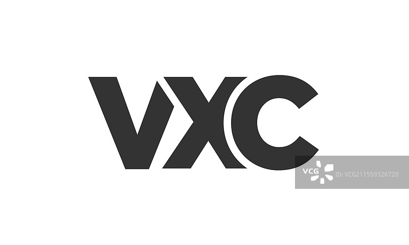 强大而现代的vxc标志设计模板图片素材