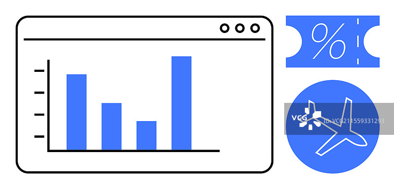 航空公司数据分析与折扣票务图片素材