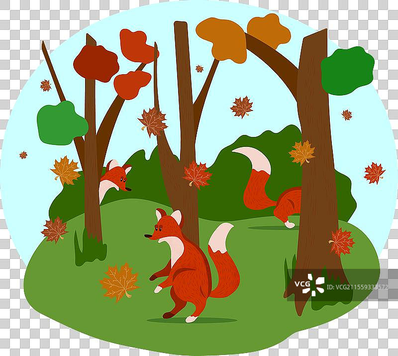 温馨可爱的明亮风格，适合关于野生动物的儿童书籍图片素材