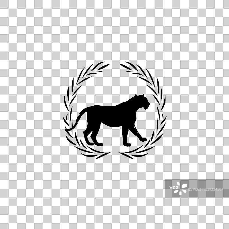 黑白豹子图片素材