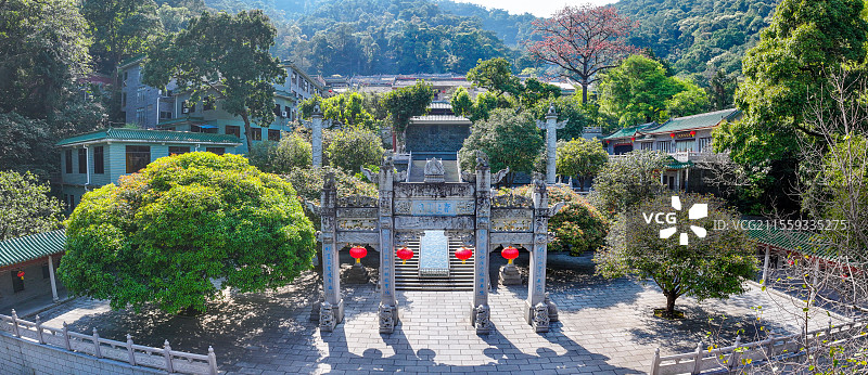 广东省肇庆市鼎湖山国家级自然保护区航拍图片素材