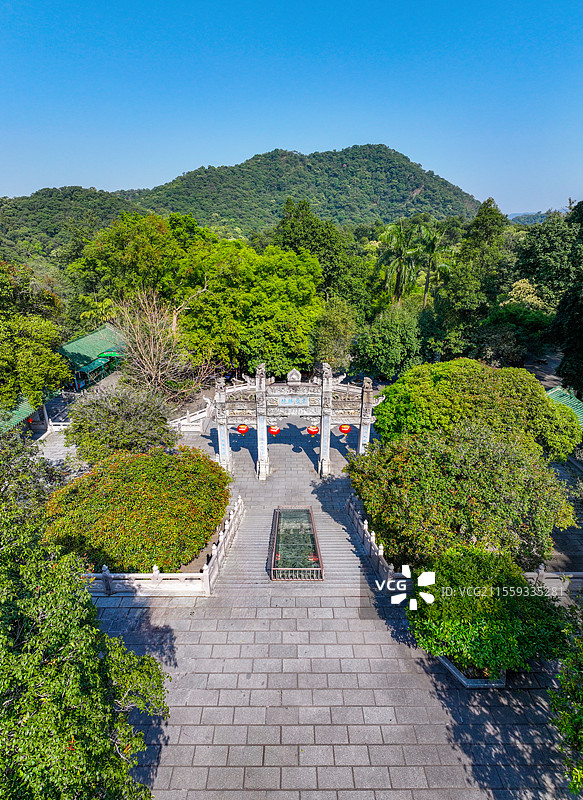 广东省肇庆市鼎湖山国家级自然保护区航拍图片素材