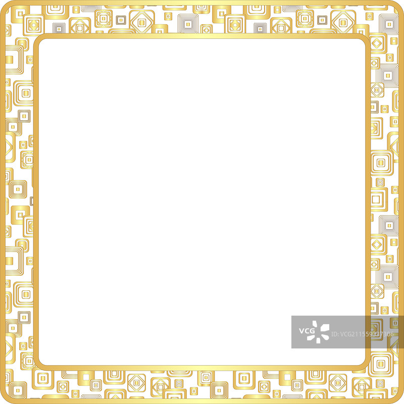 复古框架，内含同心方形图案图片素材