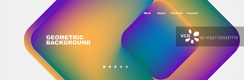 方形互联网网页设计模板图片素材