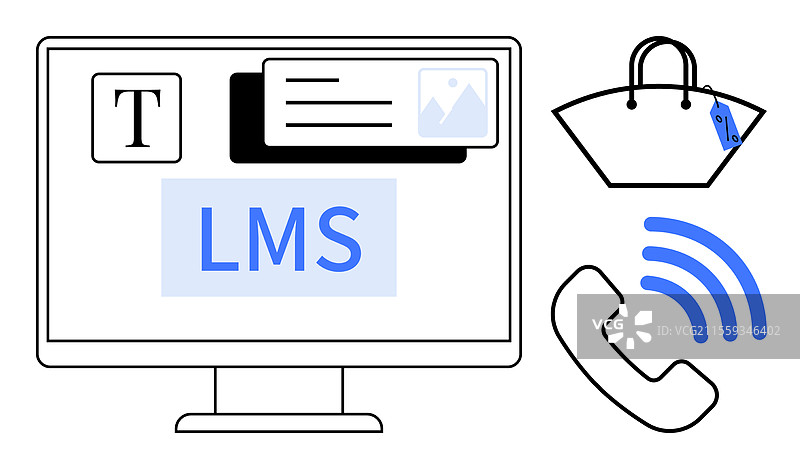 电子学习管理系统的功能和在线服务图片素材