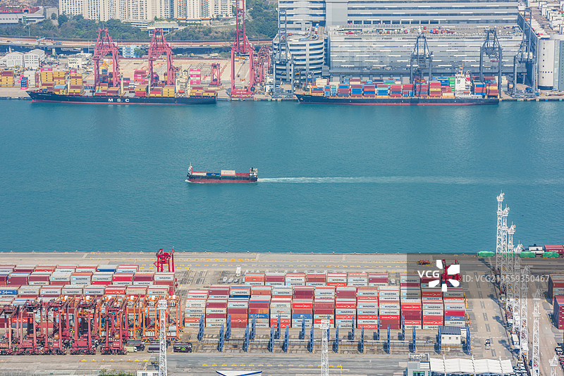 香港葵涌货柜码头图片素材