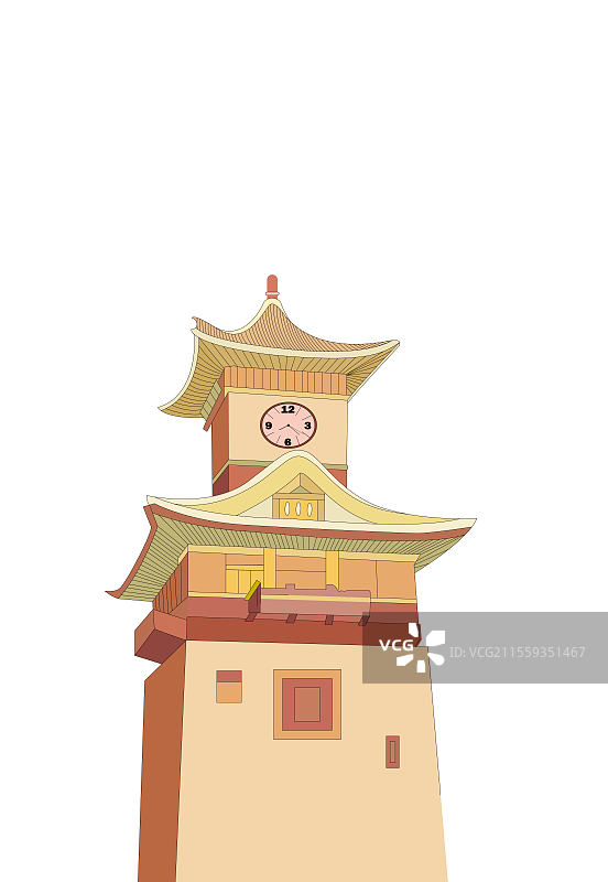 钟楼插画图片素材