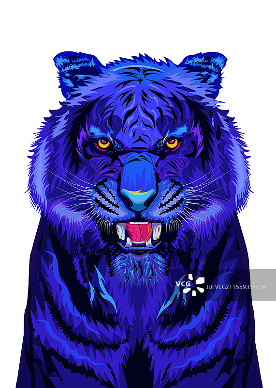 老虎插画图片素材