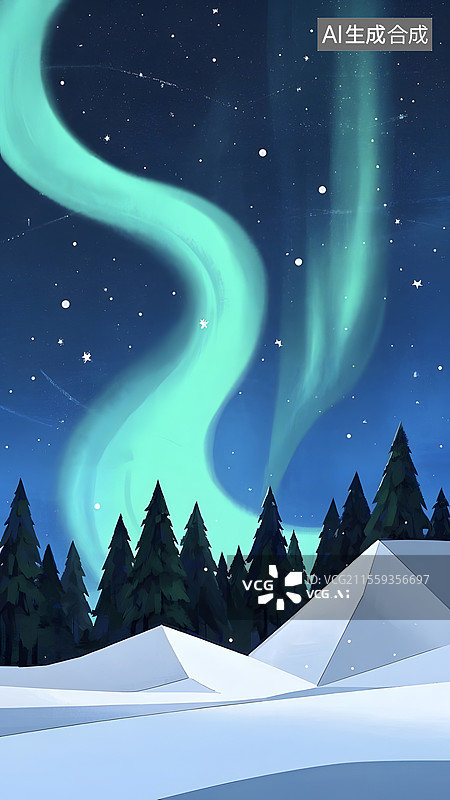 【AI数字艺术】极简风扁平化风景插画图片素材