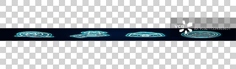 动物足迹与爪印的线条图案图片素材