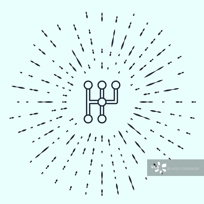 黑色线条变速杆图标，背景为灰色图片素材