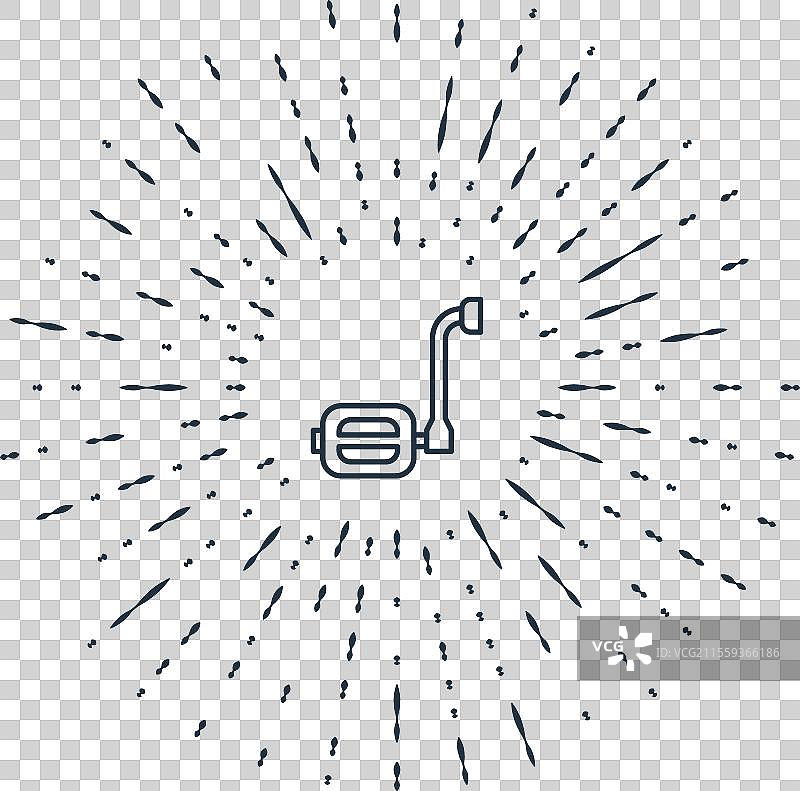 黑色线条自行车踏板图标，背景为灰色图片素材