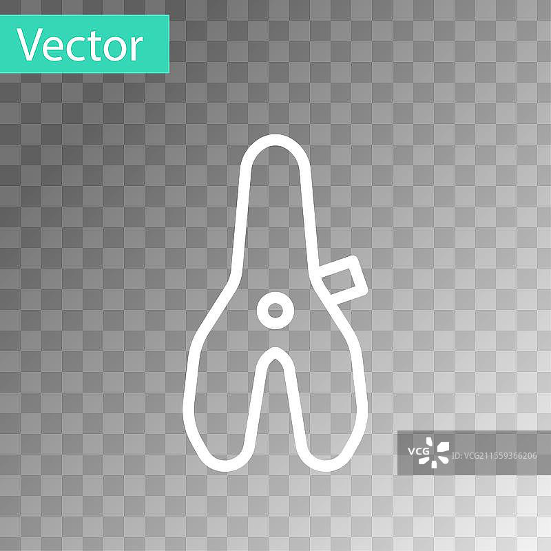 白色线条自行车座椅图标，背景透明图片素材