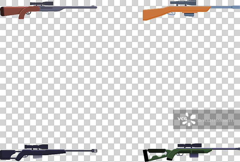 卡通狙击步枪图标集图片素材