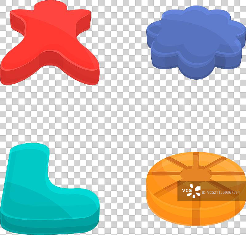 卡通饼干切模图标集图片素材