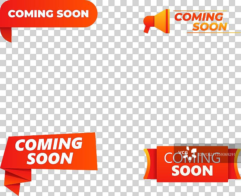 卡通促销横幅图标集图片素材