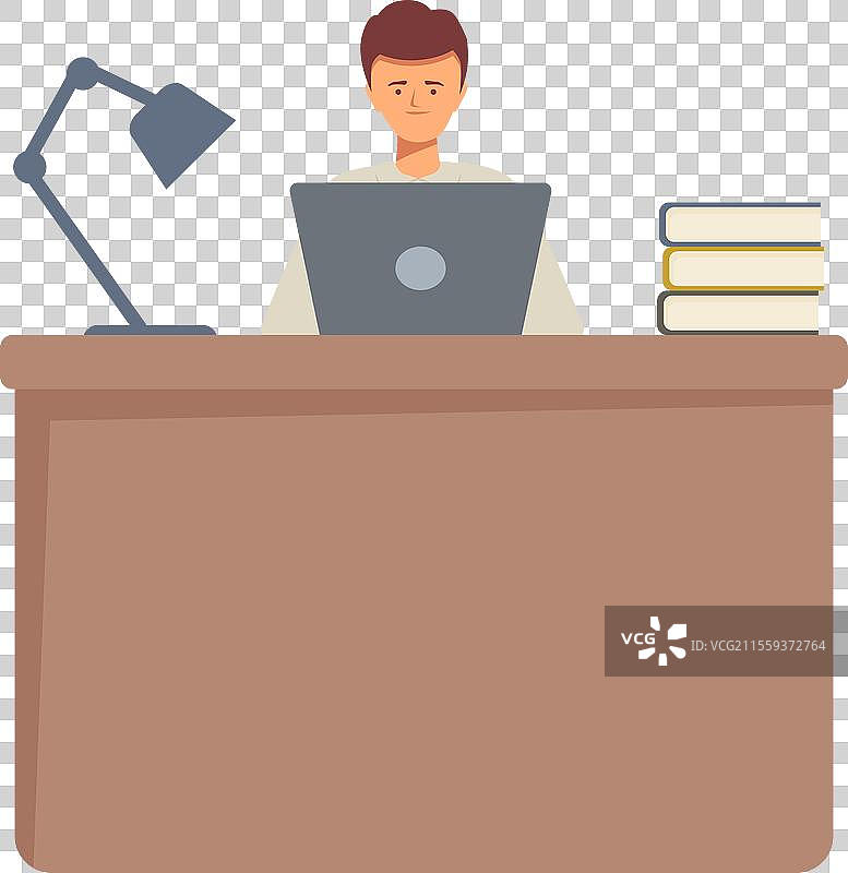 工作狂桌面工作图标卡通图案图片素材