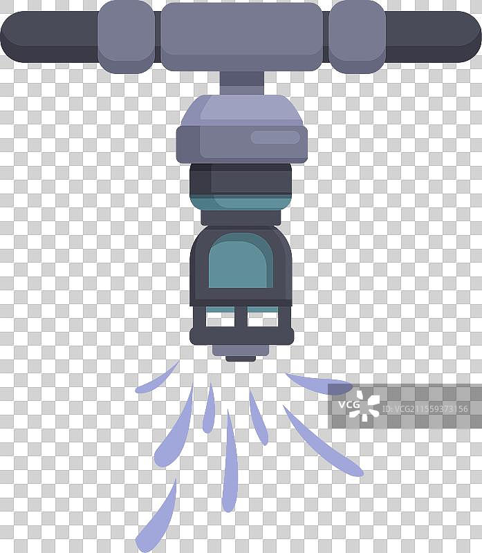 火灾探测器喷淋器卡通图标图片素材