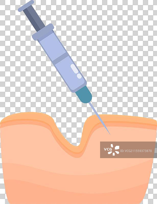 注射肉毒杆菌的卡通面孔图标图片素材