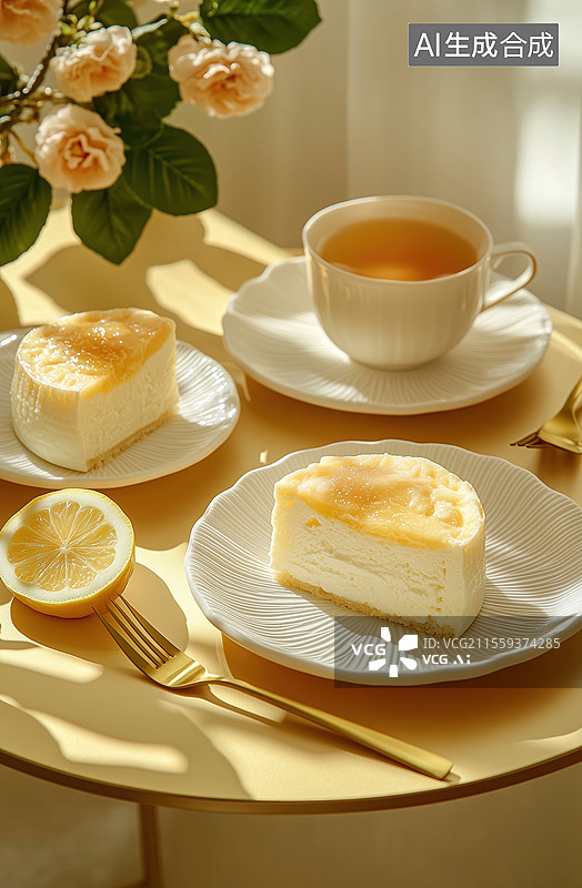 【AI数字艺术】舒芙蕾蛋糕图片素材