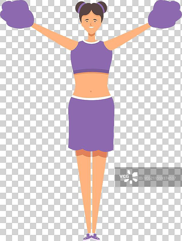 强壮的啦啦队员图标卡通舞者图片素材