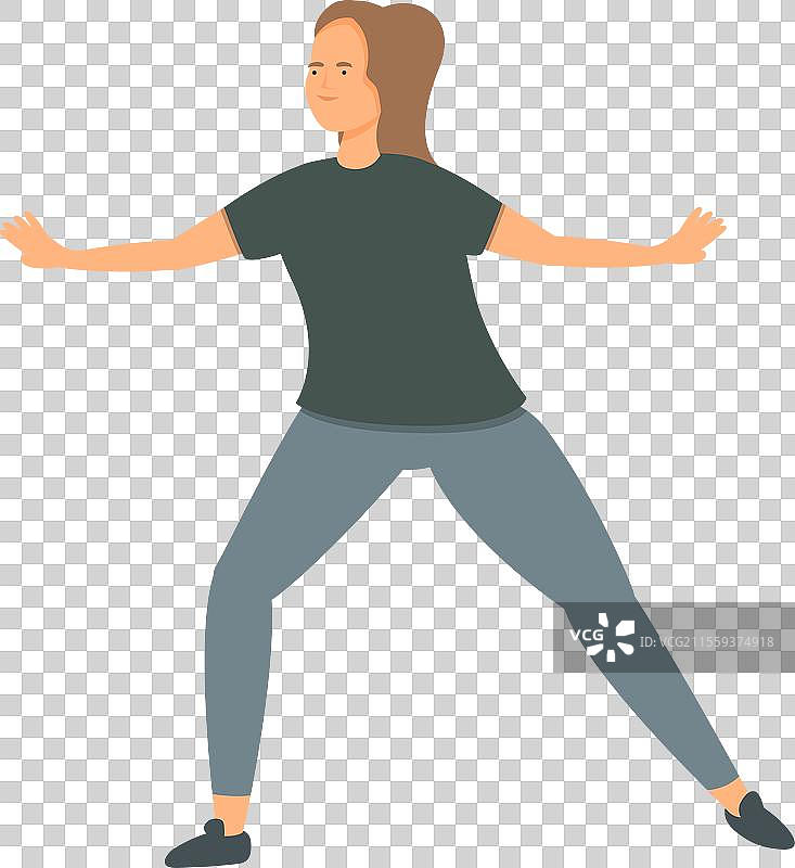 女性尊巴舞动作图标卡通乐趣图片素材