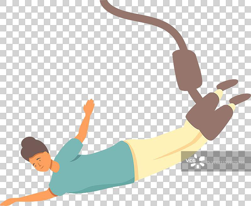 冒险秋季图标卡通蹦极跳图片素材