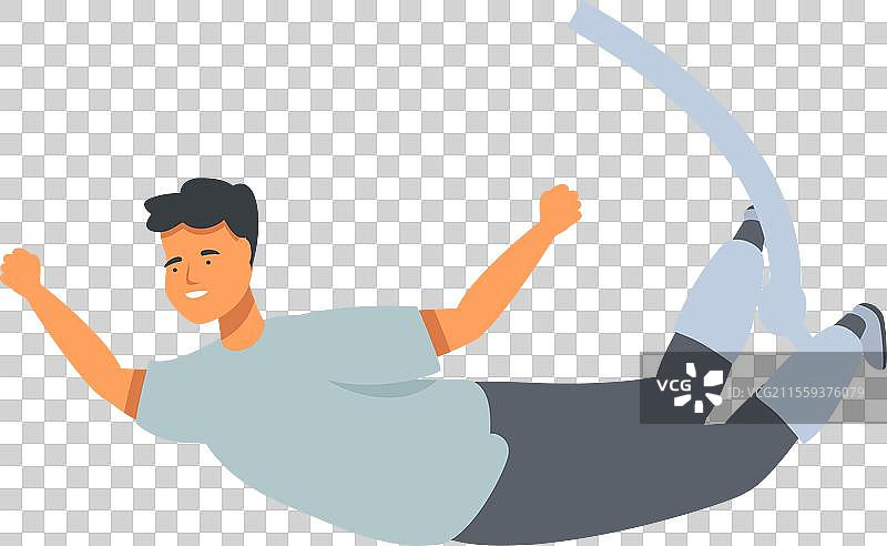 快乐的男性秋季图标卡通假日飞翔图片素材