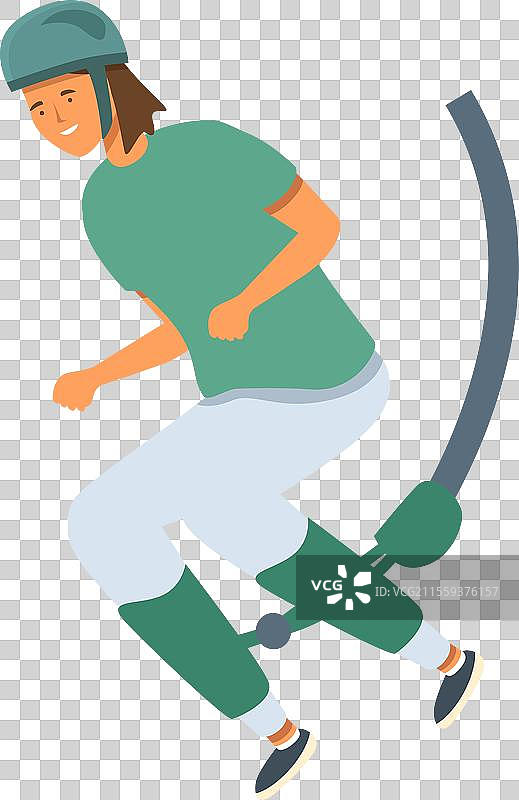 蹦极跳装备图标卡通形象图片素材