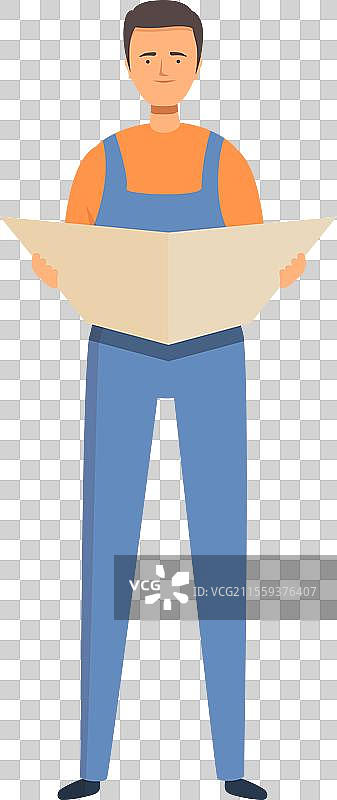 木匠阅读家具说明图标图片素材