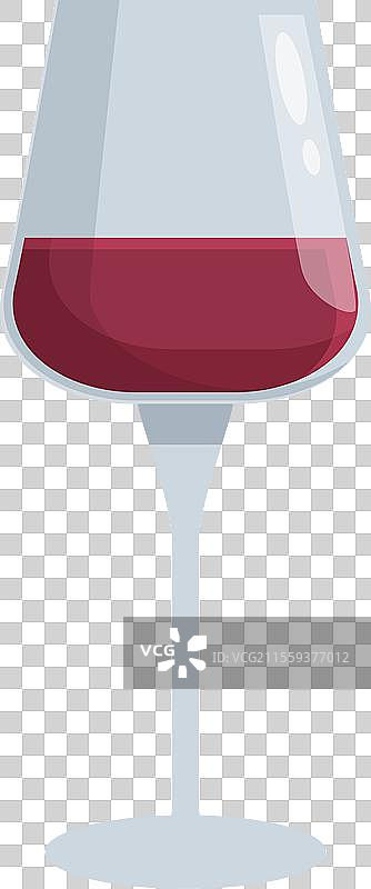 无酒精红酒杯图标卡通风格图片素材