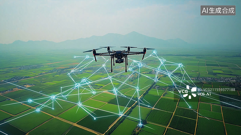 【AI数字艺术】农业无人机数据采集与传输图片素材