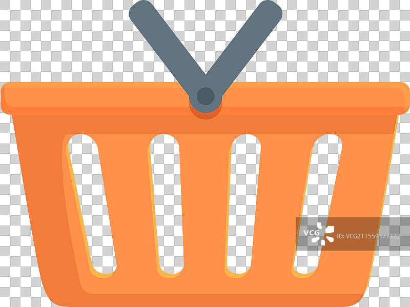 塑料购物篮图标卡通销售图片素材