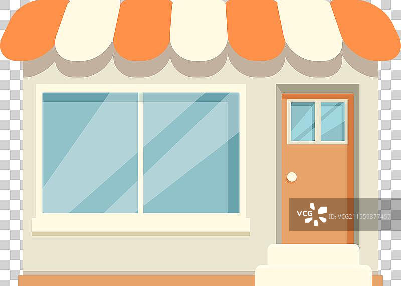 街边商店图标卡通市场销售图片素材