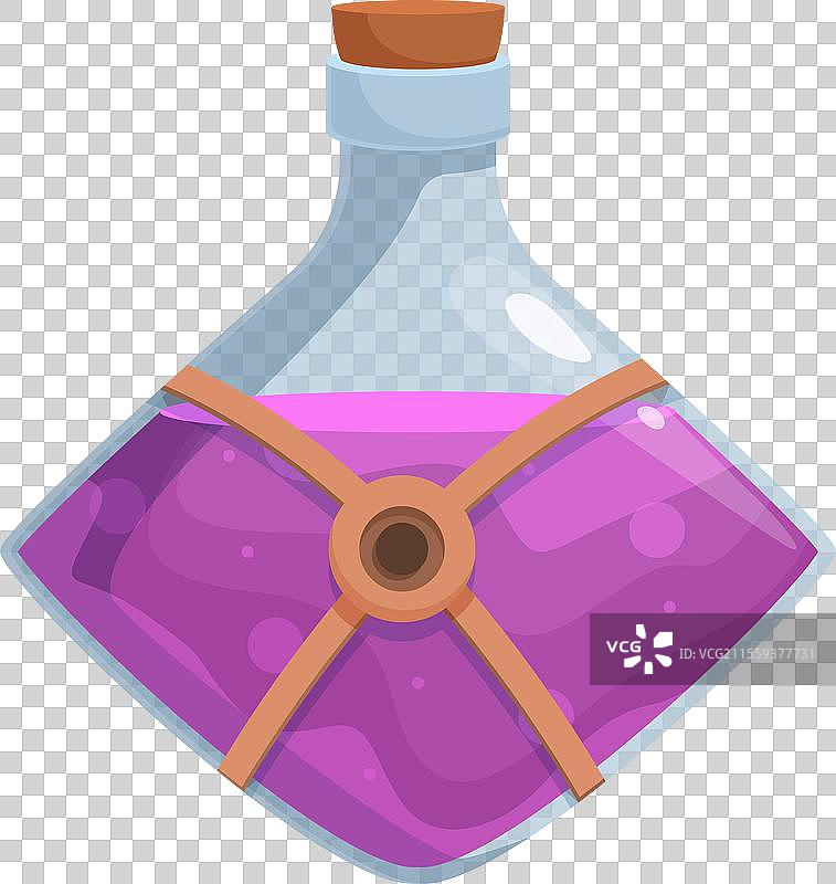 紫色药水魔法图标卡通图片素材