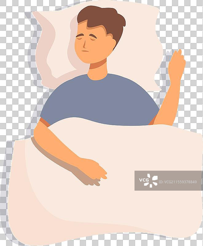 俯视图男孩休息图标卡通睡觉图片素材