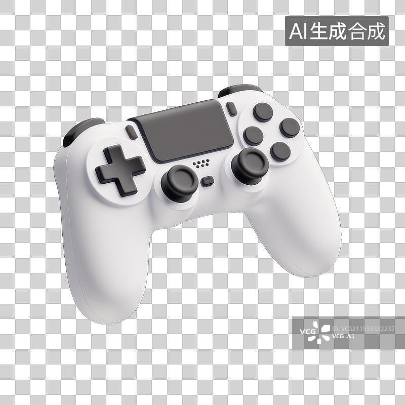 【AI数字艺术】掌上游戏新体验，白色游戏手柄素材图片素材