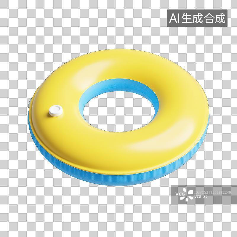 【AI数字艺术】趣味水上玩具畅游，可爱游泳圈图片素材